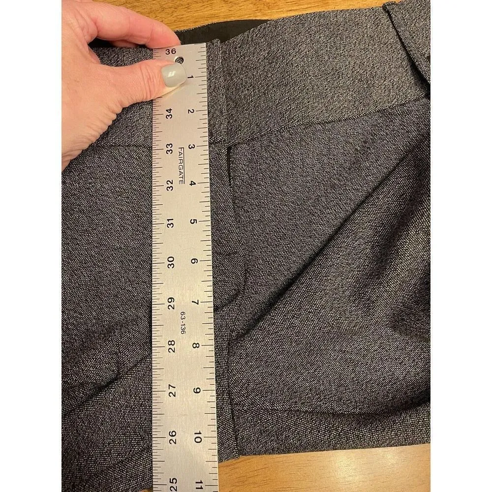 Express Editor Pants Womens 2R Heathered Black trouser Wide Band Flare Leg NEW - Image 6