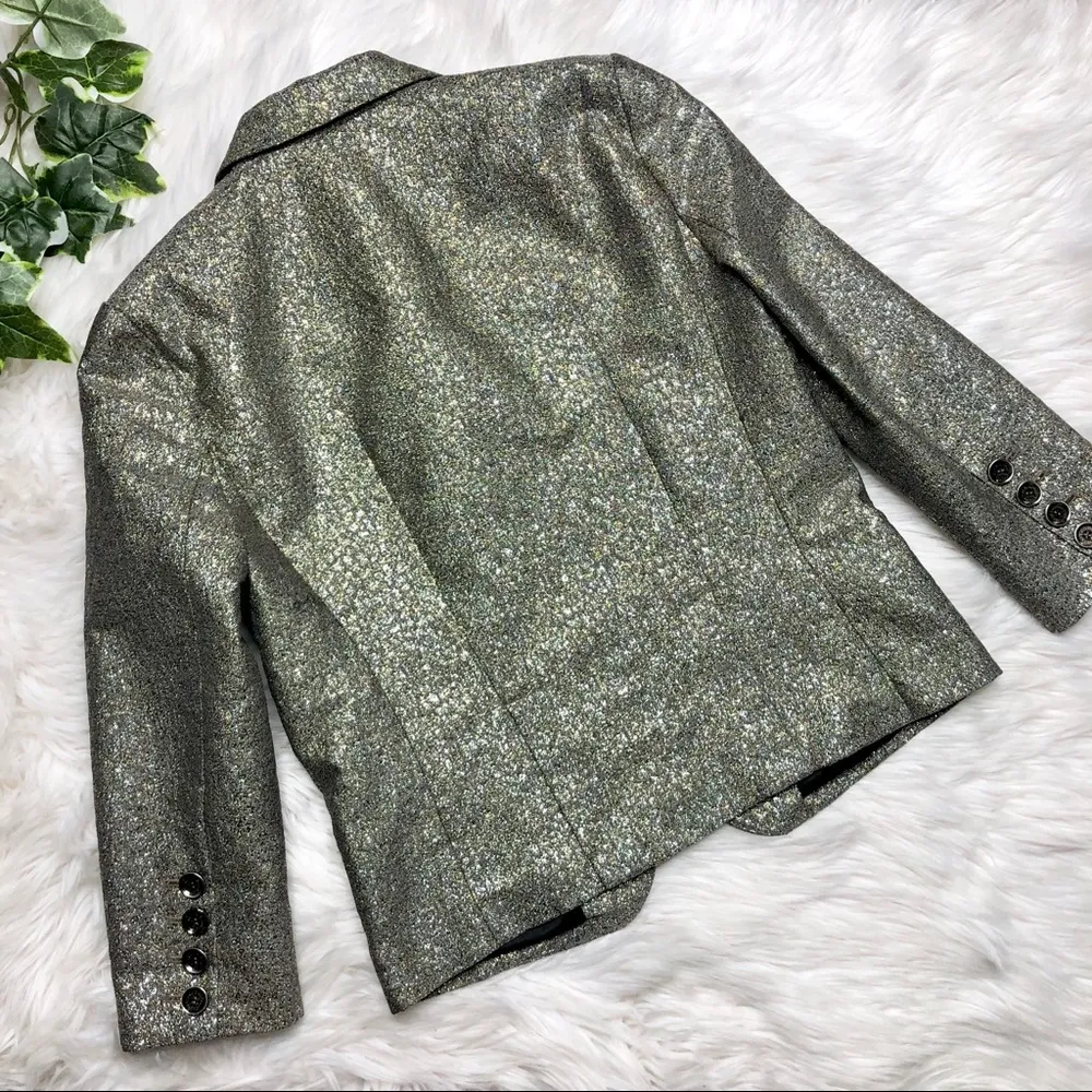 Diane Von Furstenburg Metallic Blazer - Image 5