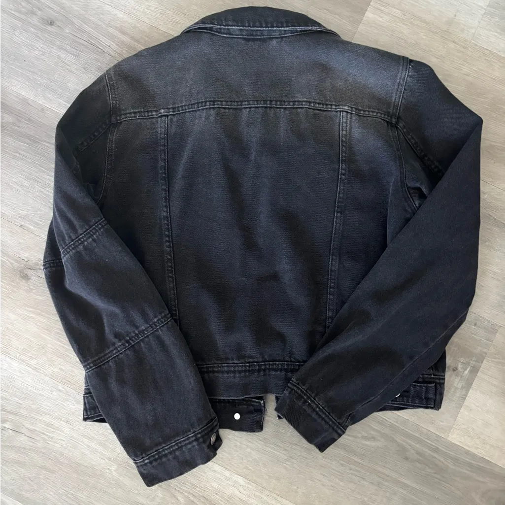 Free People Black Jean Jacket - Image 3