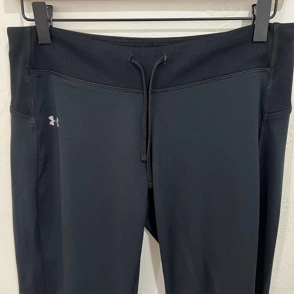 Under Armour Black Semi-Fitted Athletic Pants Sweatpants Size XS - Image 3