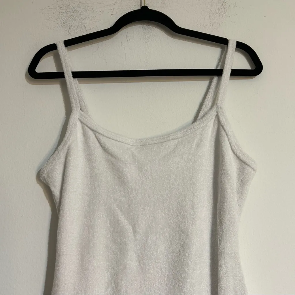 Abercrombie & Fitch White Terry Cloth Towel Mini Dress Size Small - Image 5