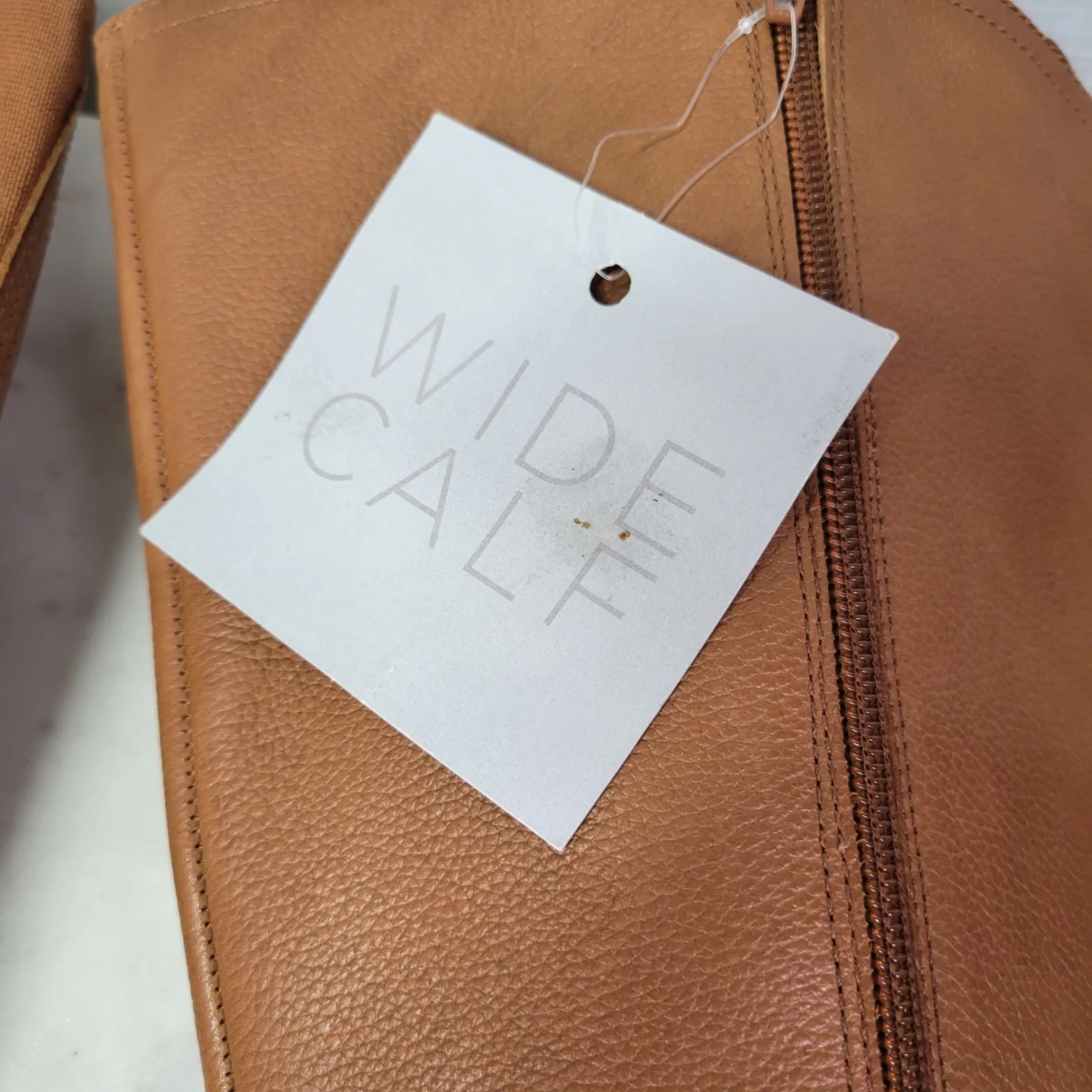 Naturalizer Wide Calf Riding Boots Womens 10 Brown Leather Block Heel Buckle New - Image 4