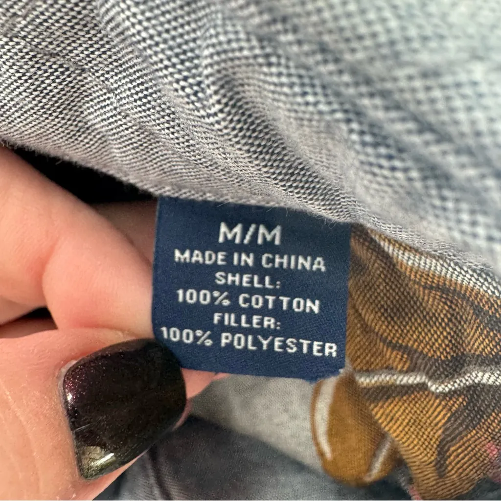 Tommy Bahama Women’s Quilted Blue Button Down Jacket Coat With Pockets Medium - Image 7