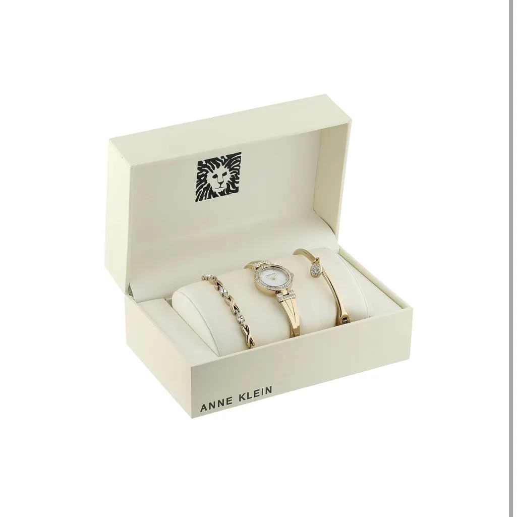 Anne Klein Gold Women's Watch and Bracelet Set - Image 3