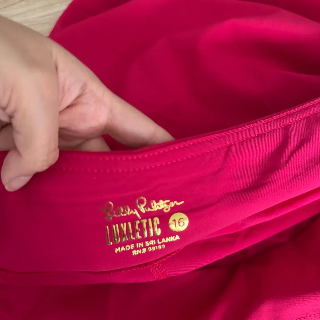 Lilly Pulitzer 16 NEW Antibes Skort Poinsettia Red UPF 50+ Pleated - Image 5