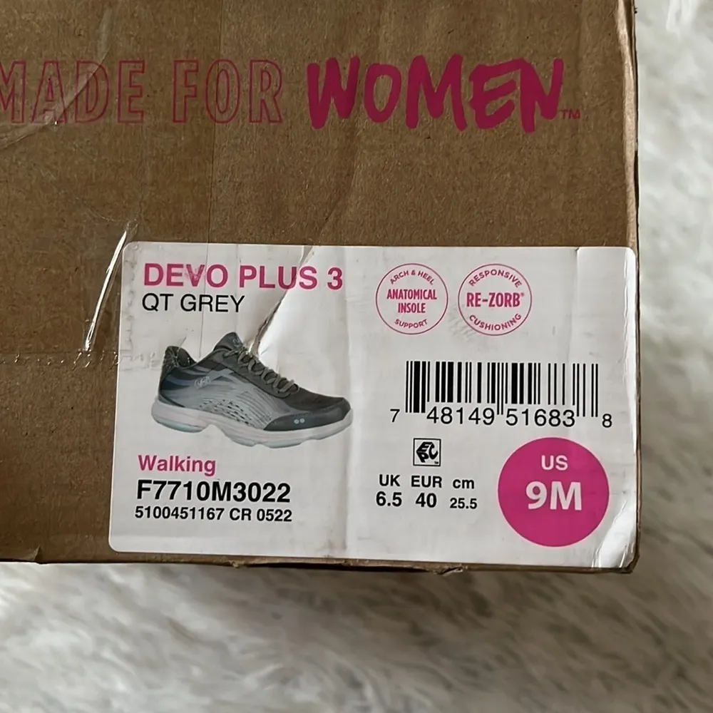 RYKA Women's Devotion Plus 3 Walking Shoe in quiet gray size 9M - Image 3