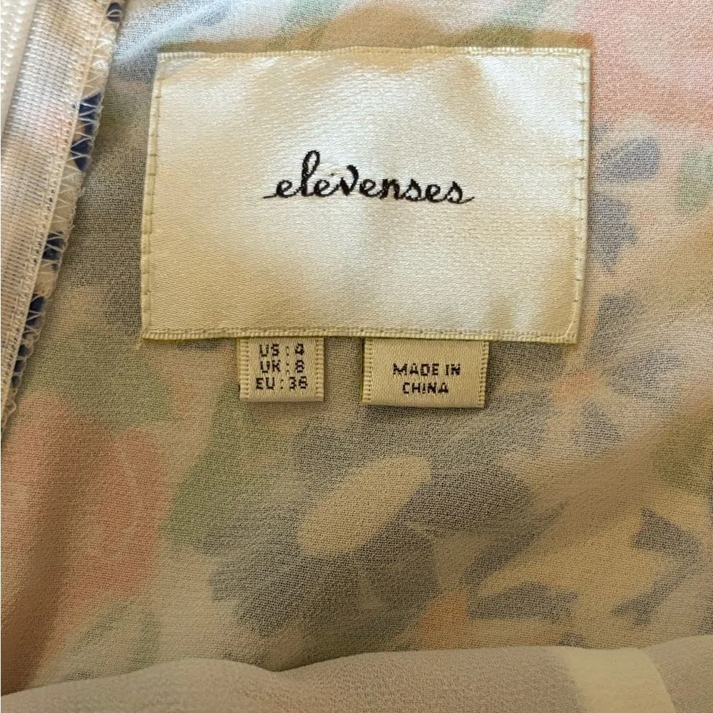 Elevenses Anthropologie Silk Floral Tupsa Pleated Jumpsuit Womens Size 4 - Image 13