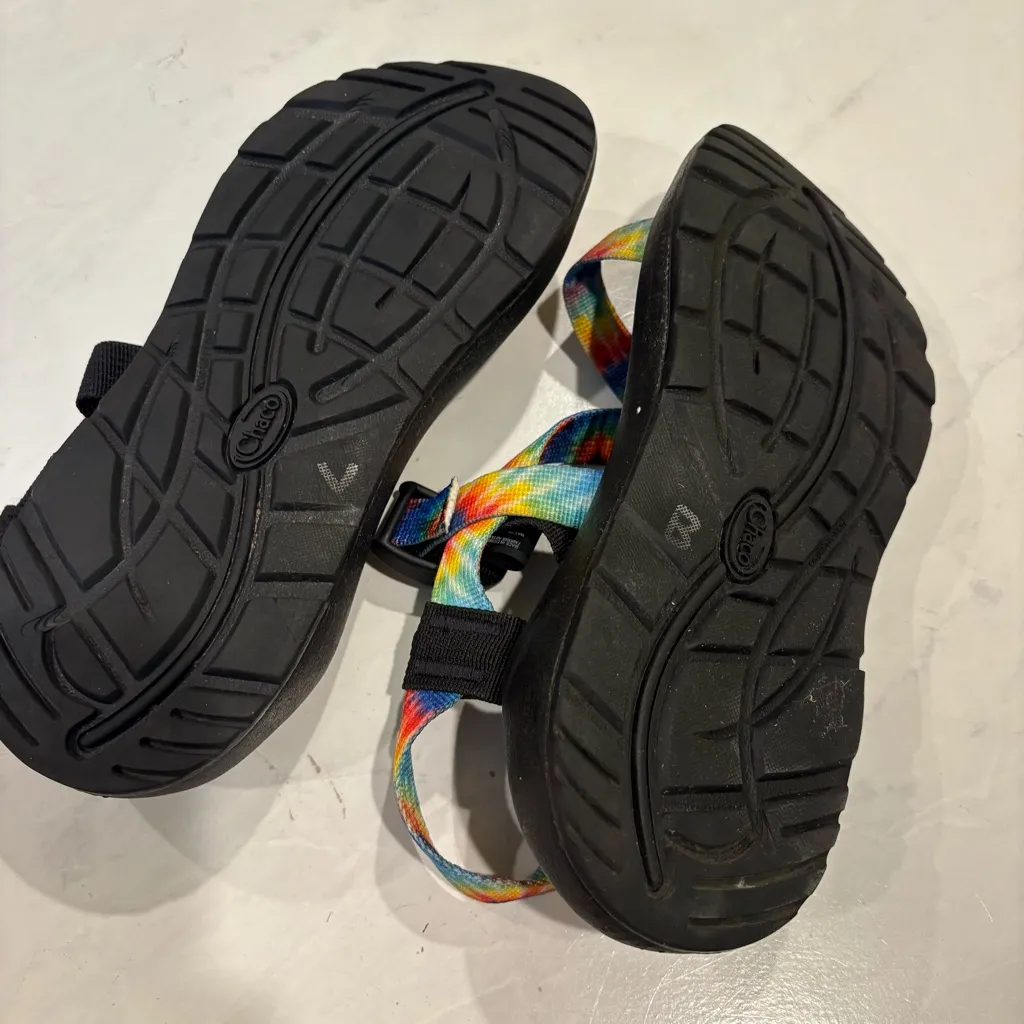 Chaco Z1 Classic Rainbow Tie Dye UnaWeep Sports Hiking Sandals Womens Size 6 - Image 3