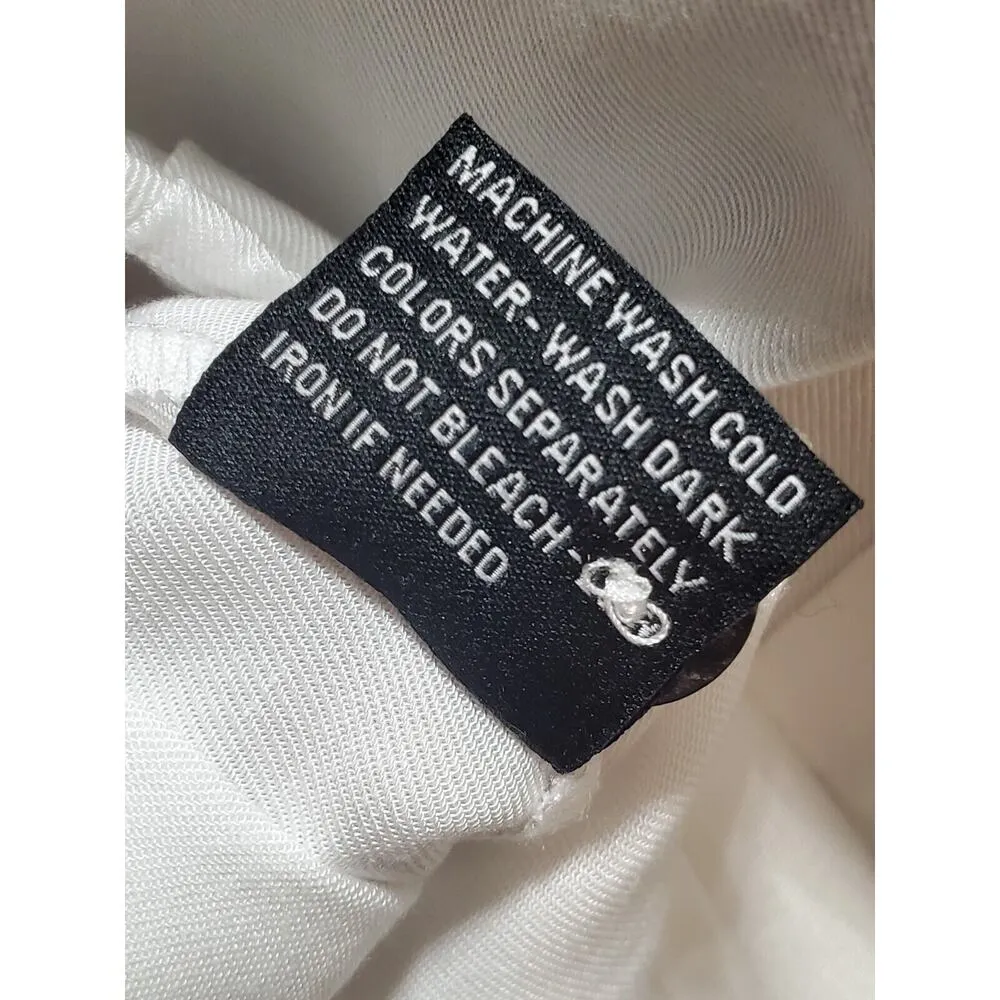 T&W Designs Womens White Tencel Collared Long Sleeve Button Down Casual Shirt XS - Image 12