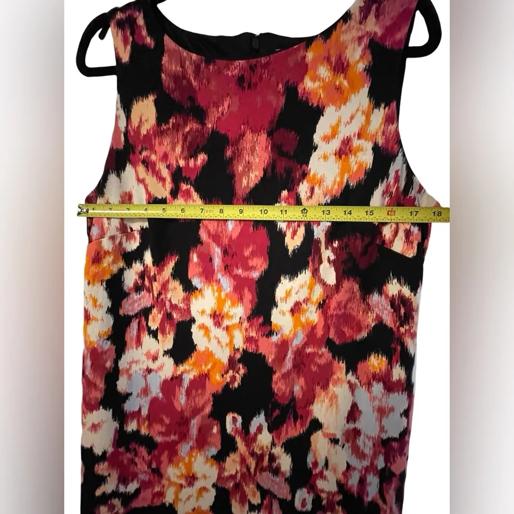  Floral Print Multi Color Knee Length Dress EUC Size L/12 (Chico’s Sz 2) - Image 5