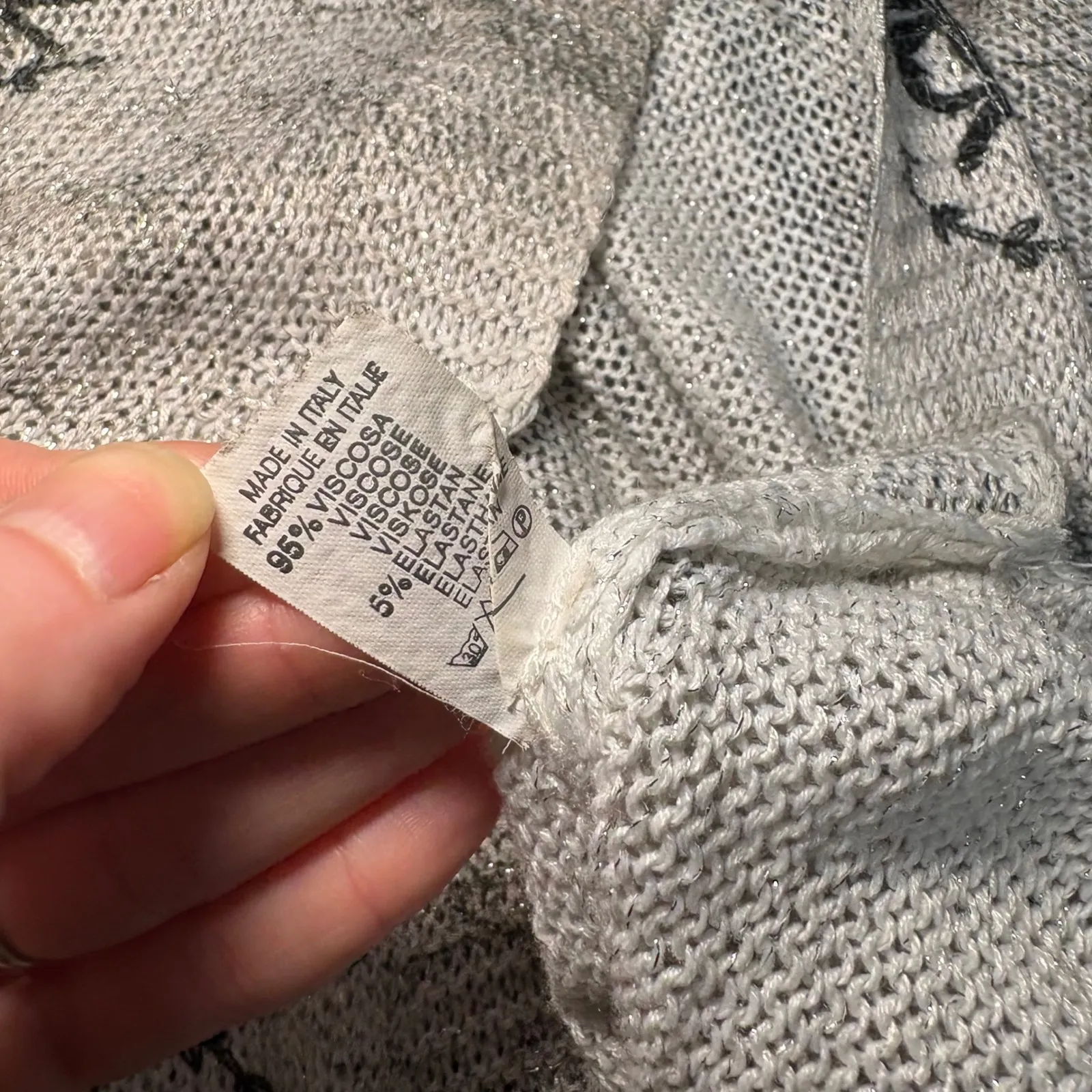 Free for Humanity Versage Knit Top Medusa Made In Italy Womens M AOP Lightweight Size M - Image 10