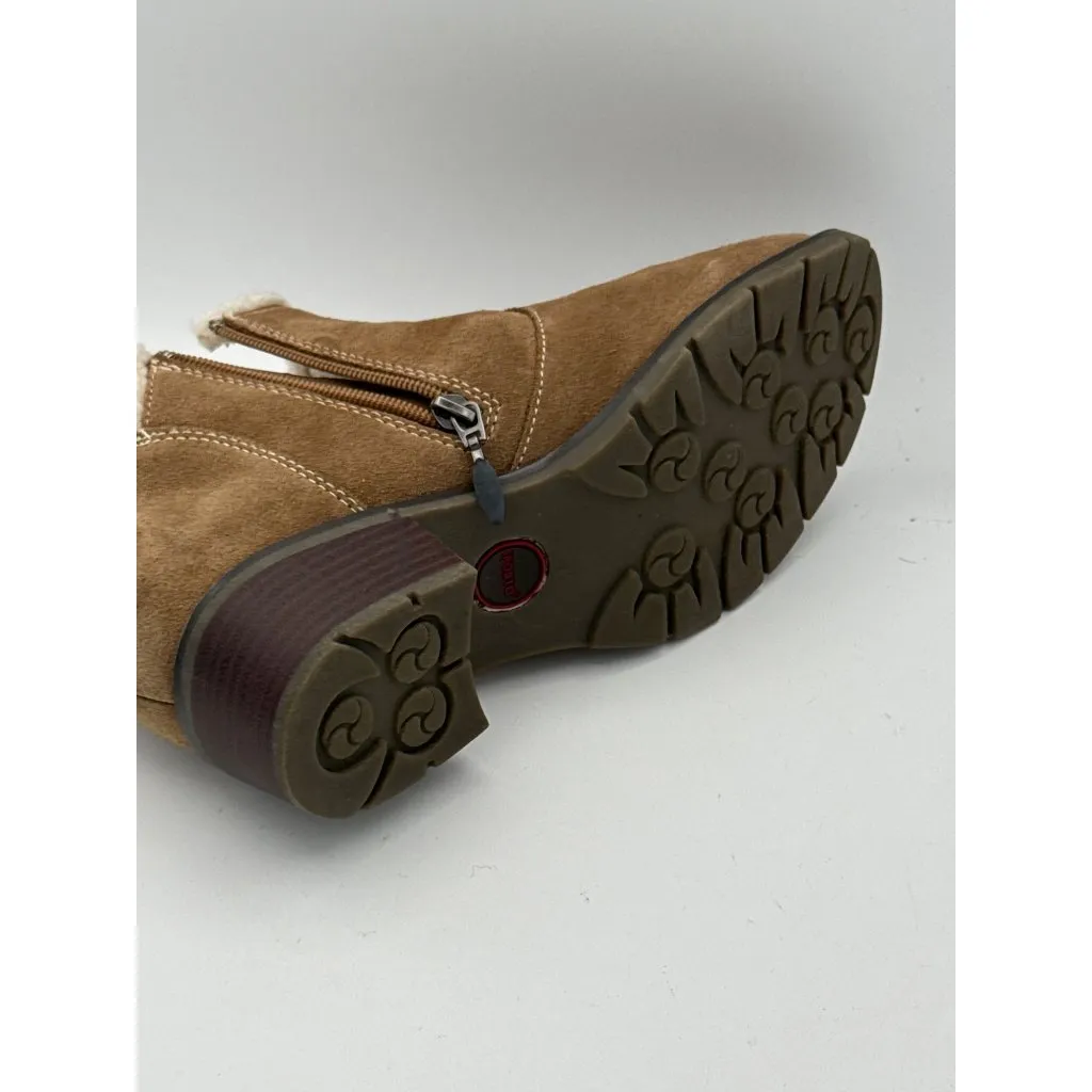 Sporto Womens Brown Ankle Boots Size 7.5M Suede Faux Fur Lined With Zipper Closu - Image 6