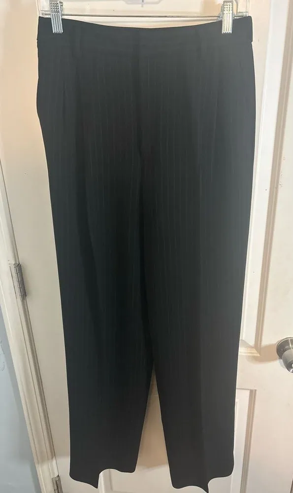 Ellen Tracy vintage Black Pinstripe Dress Pants trousers size 6 EUC - Image 1