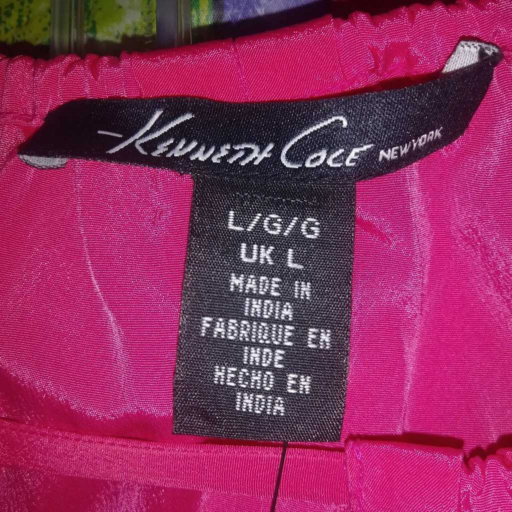 Kenneth Cole L Bright Pink Flow Tunic Top - Image 7