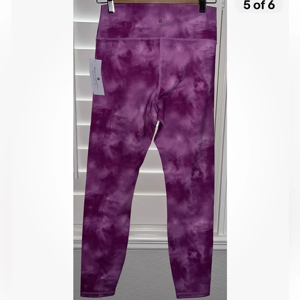 Spiritual Gangster High Rise Tie Dye Leggings Sunset Dye Pink Print Size Large - Image 6