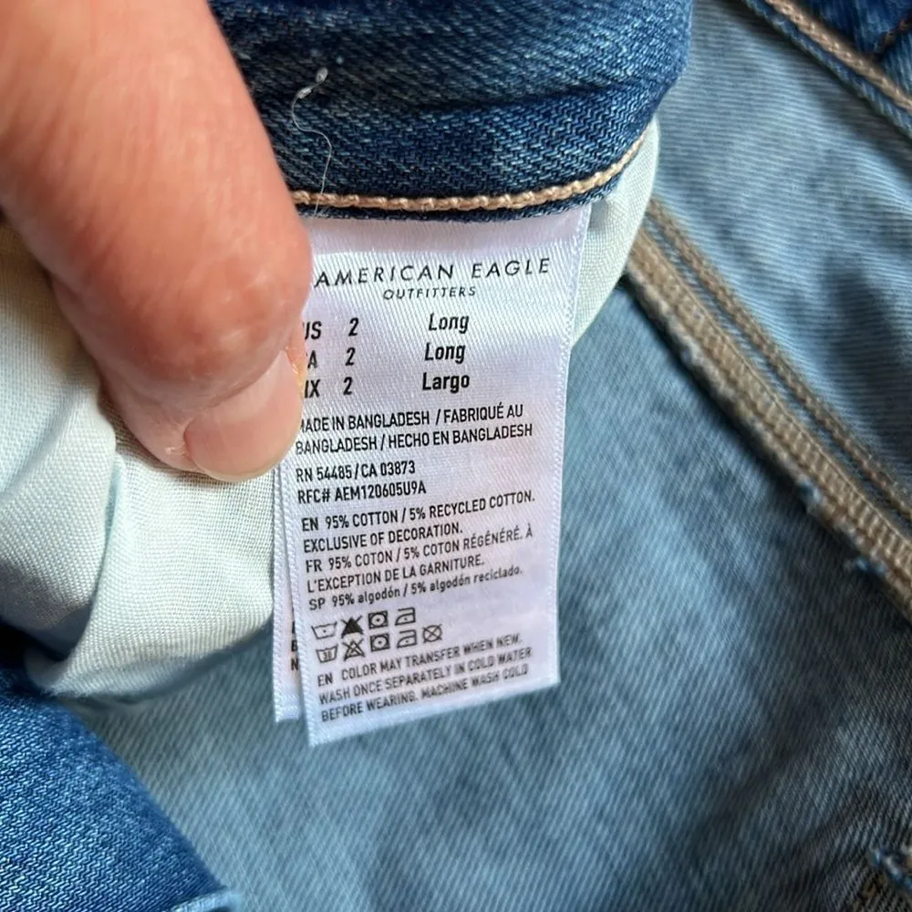 American Eagle High Rise flare jeans Size 2 long C16 - Image 5