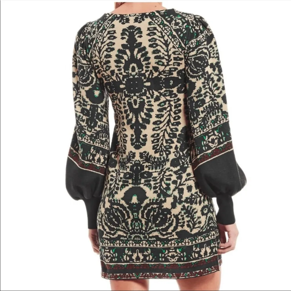 Boho Chic Music & Lyrics Sweater Minidress 🆕 X-small - Image 2