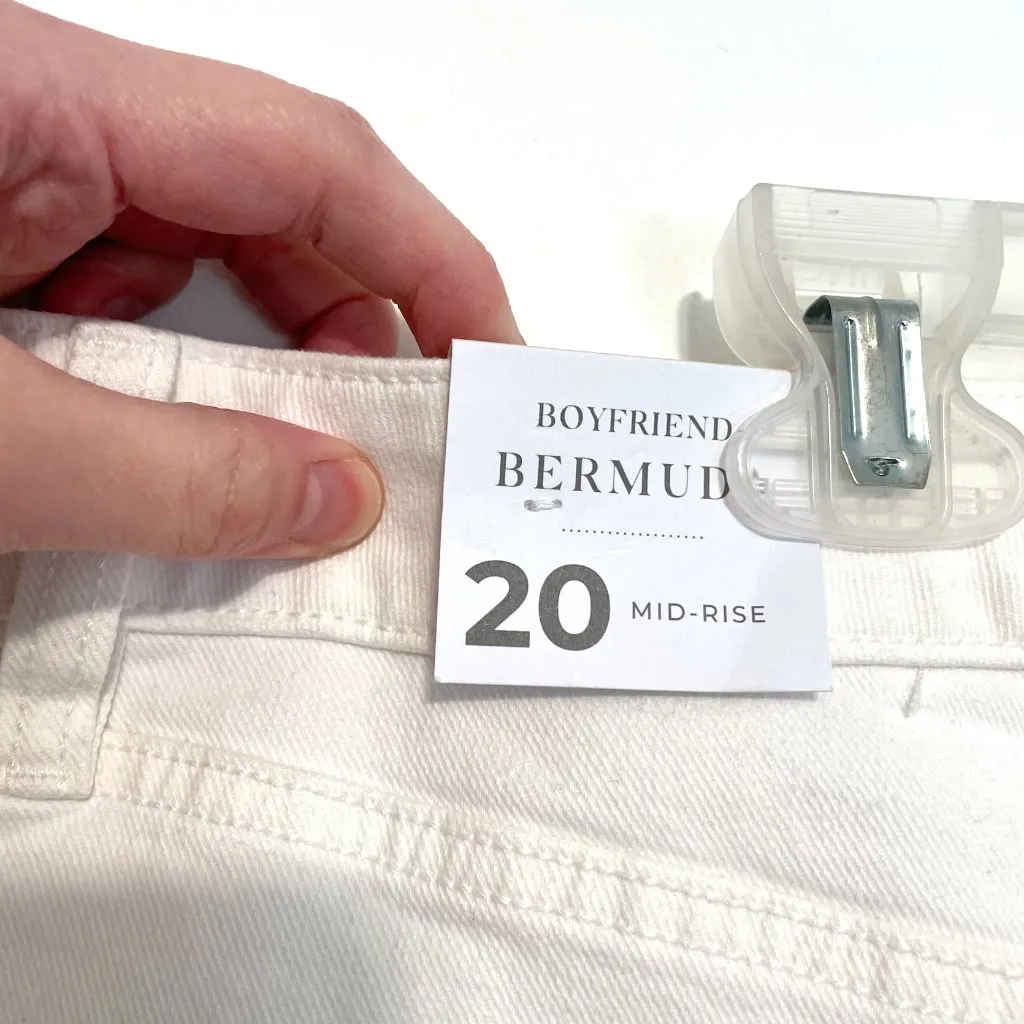 NEW NWT LANE BRYANT Plus Size Boyfriend Fit Bermuda Jean Short White Mid Rise 20 - Image 16