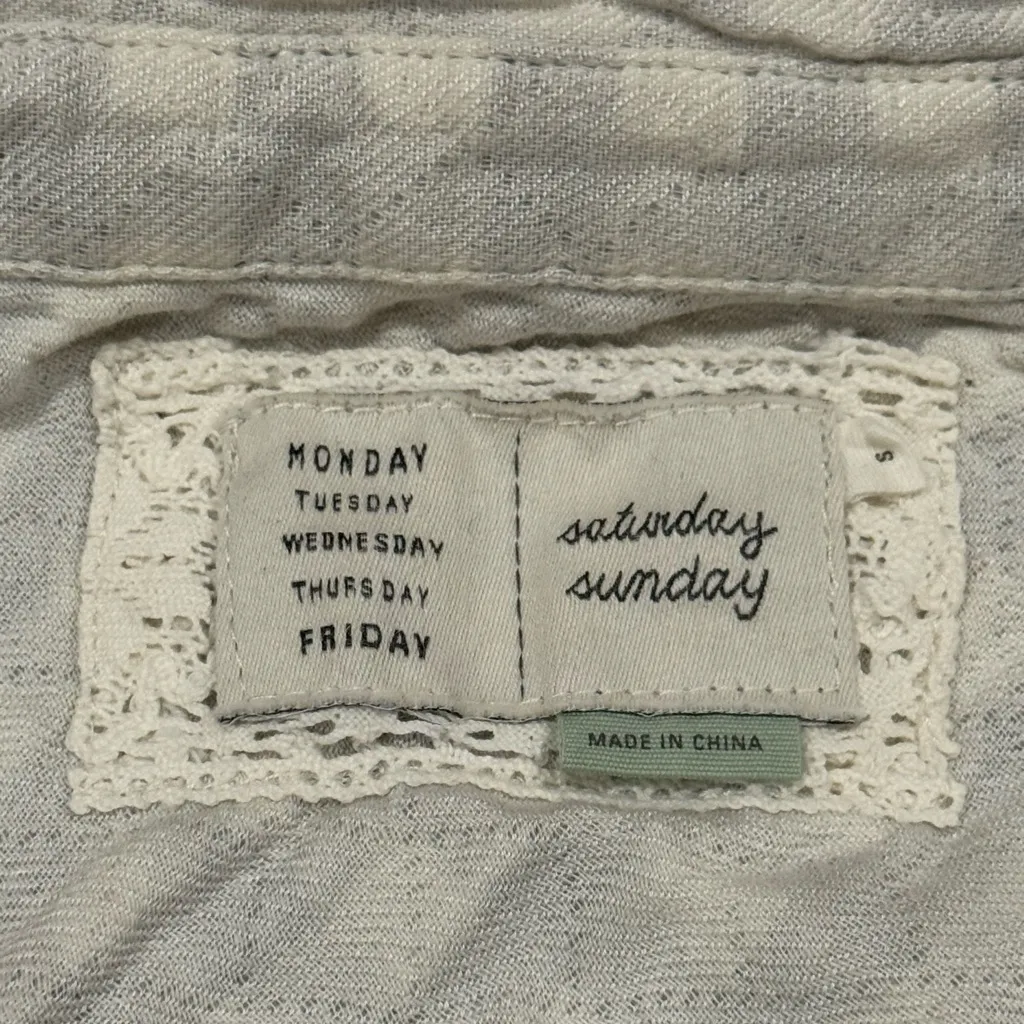 Saturday Sunday Checkered Gingham Quilted Button Down Top - Image 2