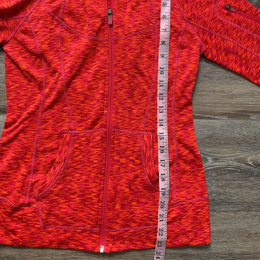 Athleta  Red/Orange Hooded Zip Front Athletic Jacket XS - Image 5