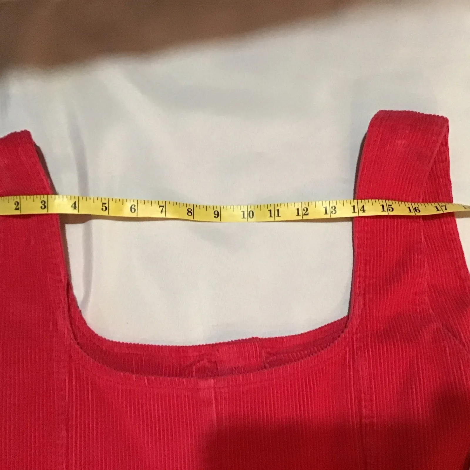 ASOS Corduroy Pinafore Overall‎ Jumper Size 4X  Barbie Core Pink Covered Buttons - Image 16