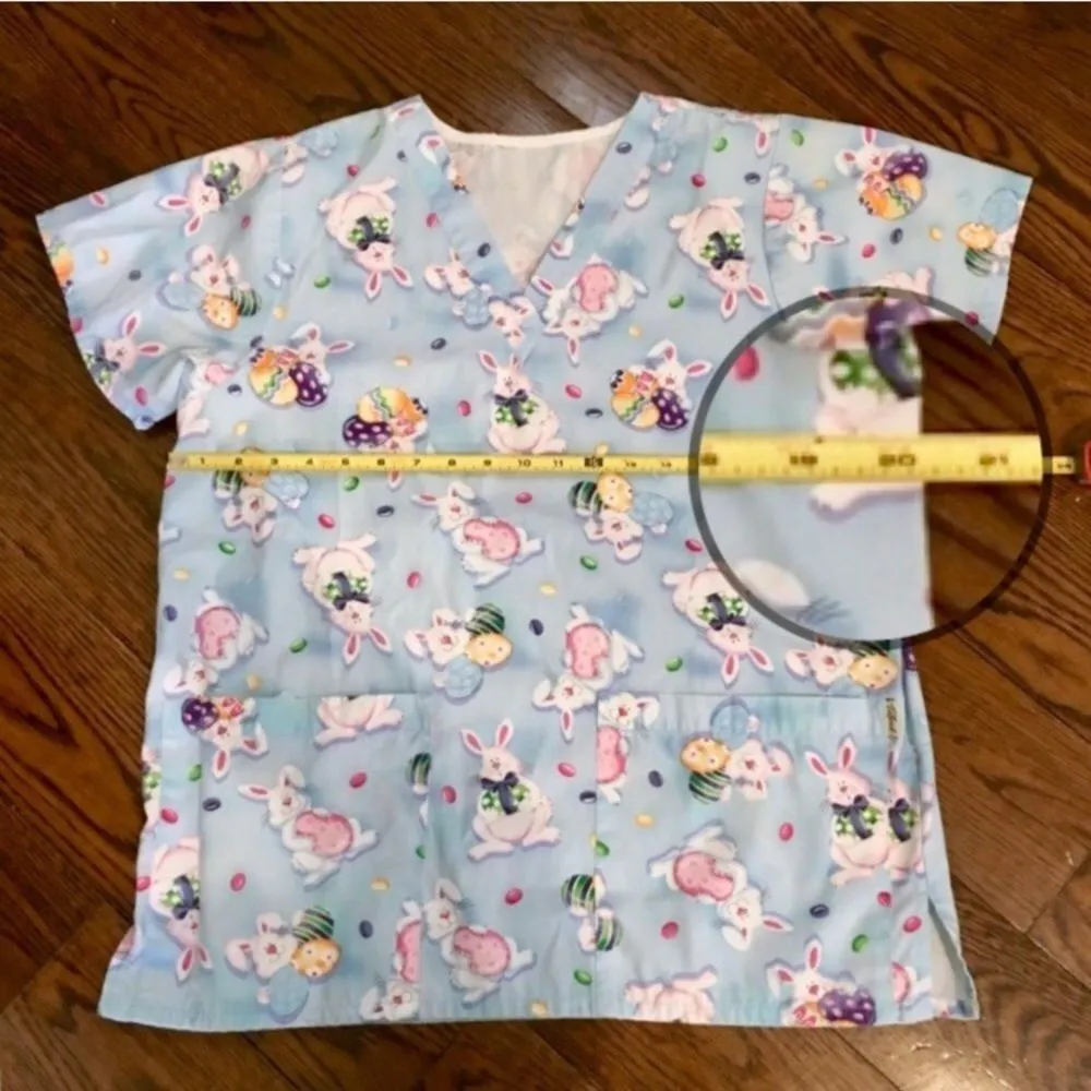 Bunny Rabbit Easter Scrub Top - Image 4