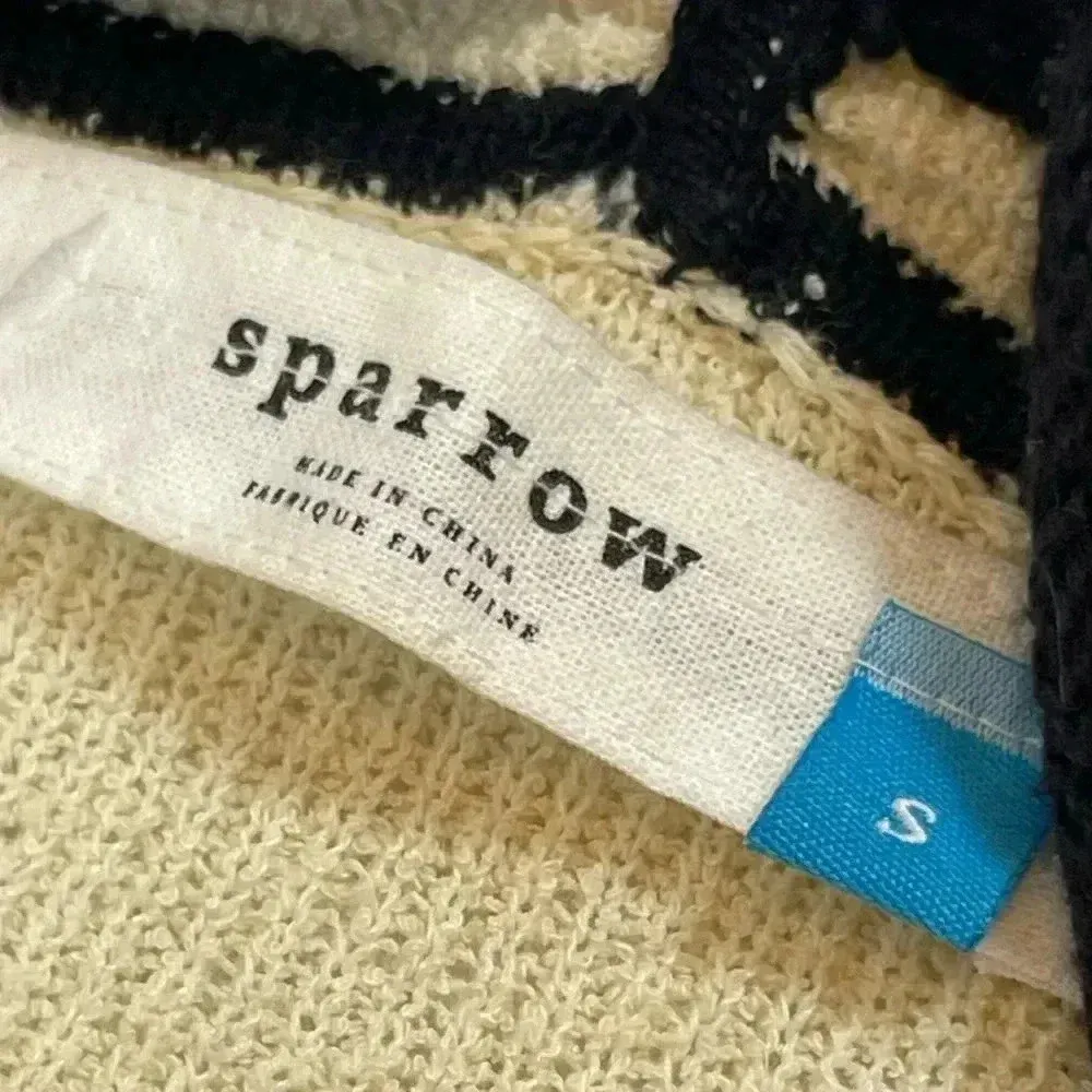 anthropologie SPARROW cream stretchy woven knit cardigan high low woman’s size S - Image 2