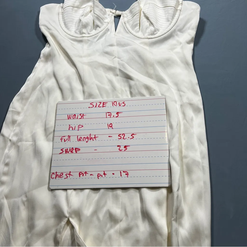 Oh polly flavia Cut Out Fishtail Maxi Dress in White size10US - Image 8