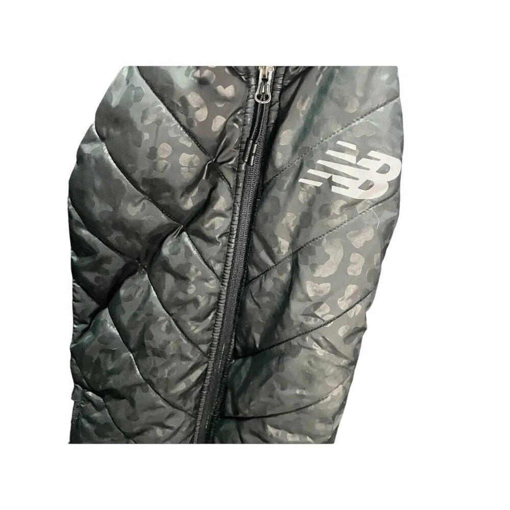 New Balance All Weather Fleece Full Zip Jacket Black Cheetah S Winter - Image 3