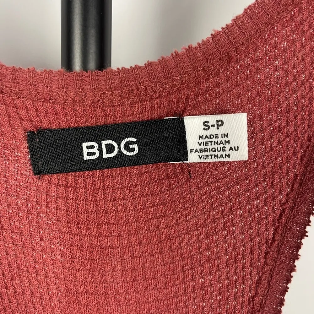 BDG Red Racerback Penelope‎ Waffle Knit Fit + Flare Dress - Image 3