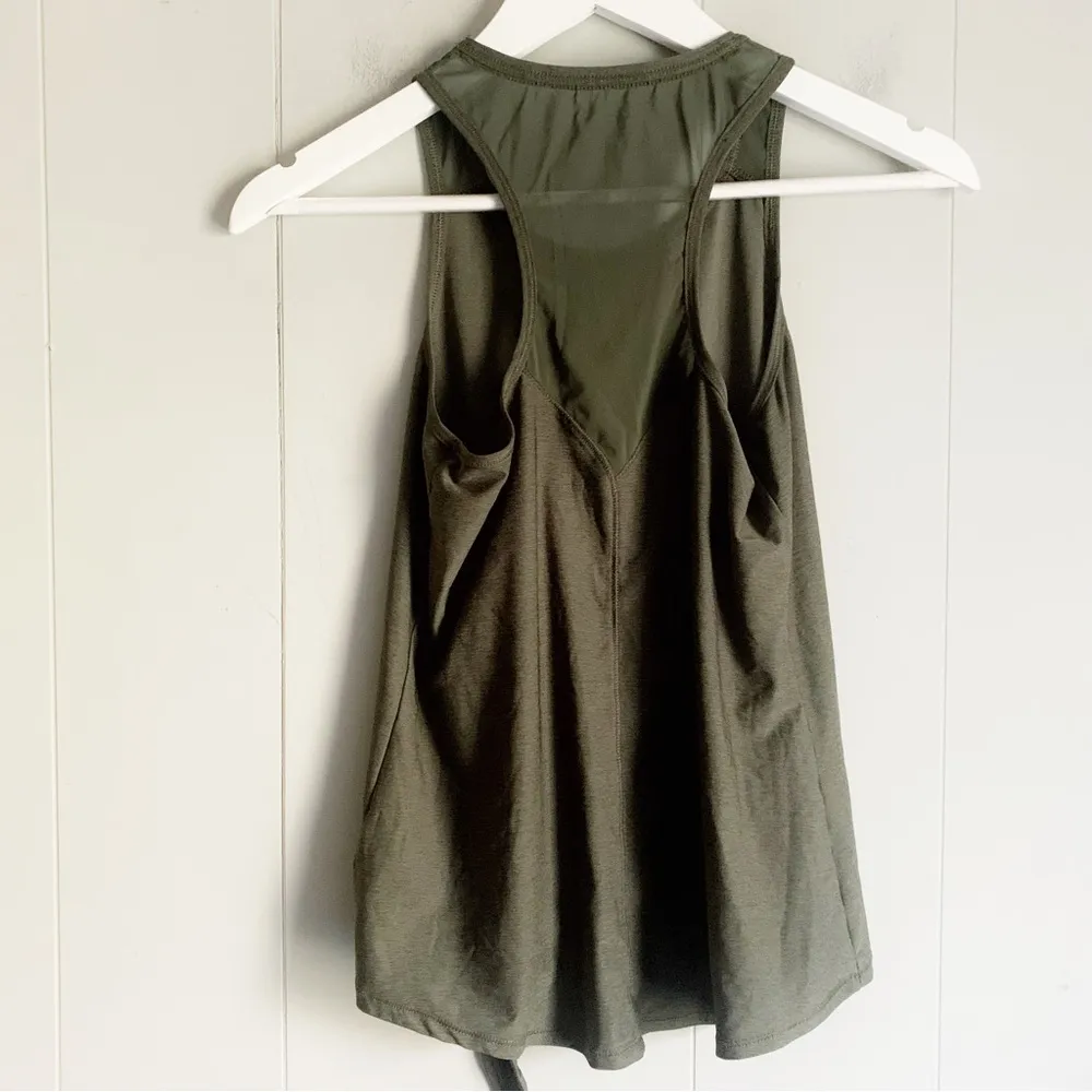 DSG Women’s Side Tie Tank Top Tee Olive Size XS Green - Image 3