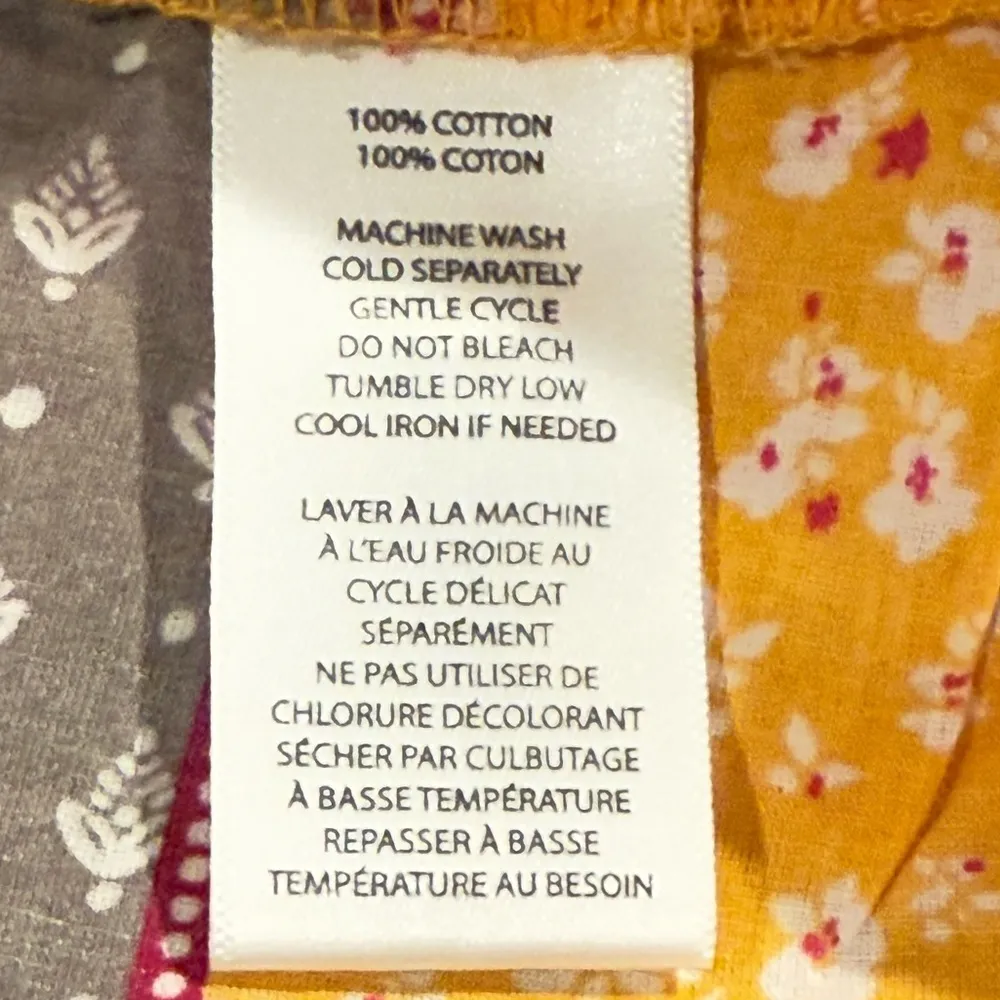 BEACHLUNCHLOUNGE Jessa Border Print Sleeveless Shirt Papaya Lilies Size S NEW - Image 8