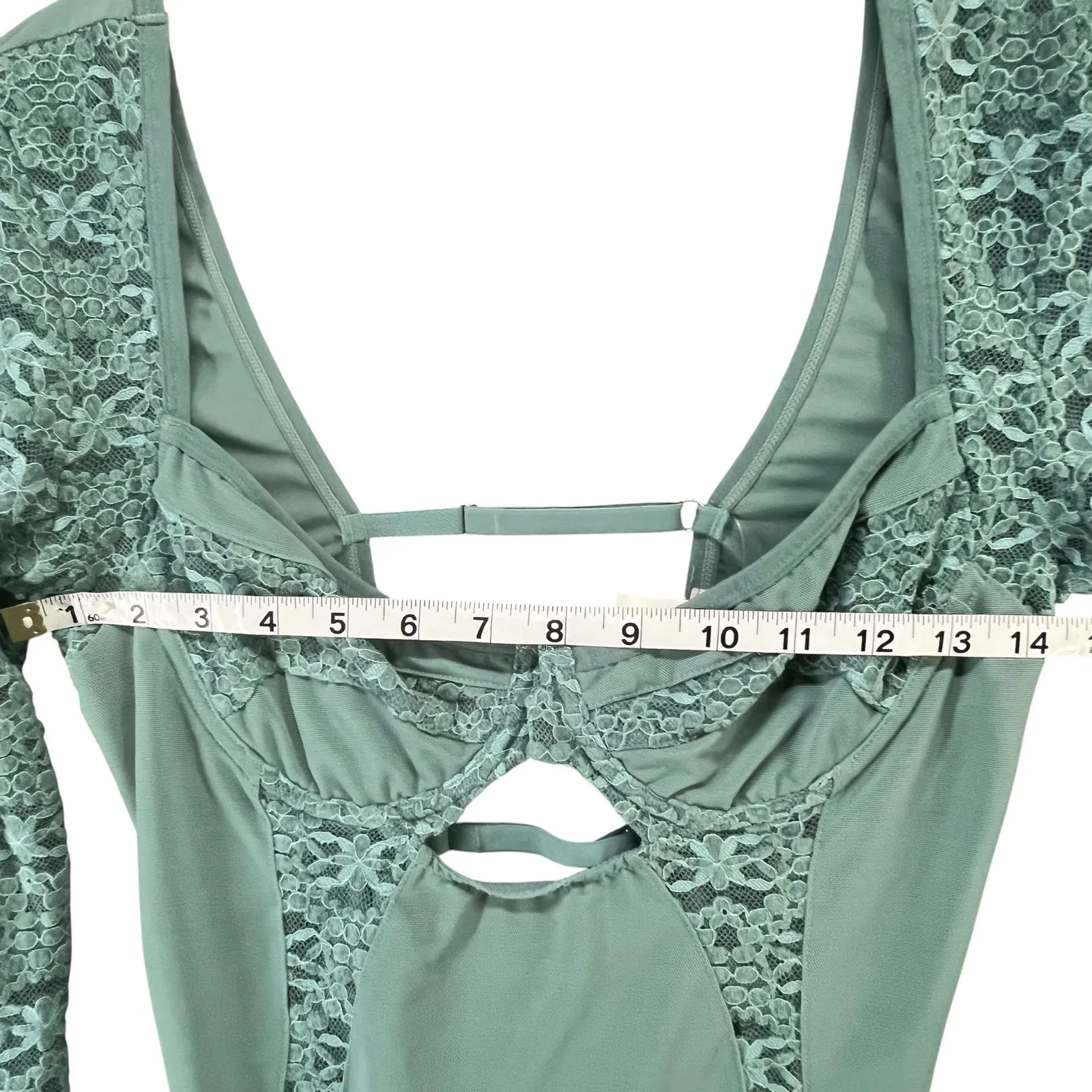 Urban Outfitters Out From Under Bodysuit M Lace Mesh Dark Romantic Feminine NEW - Image 8