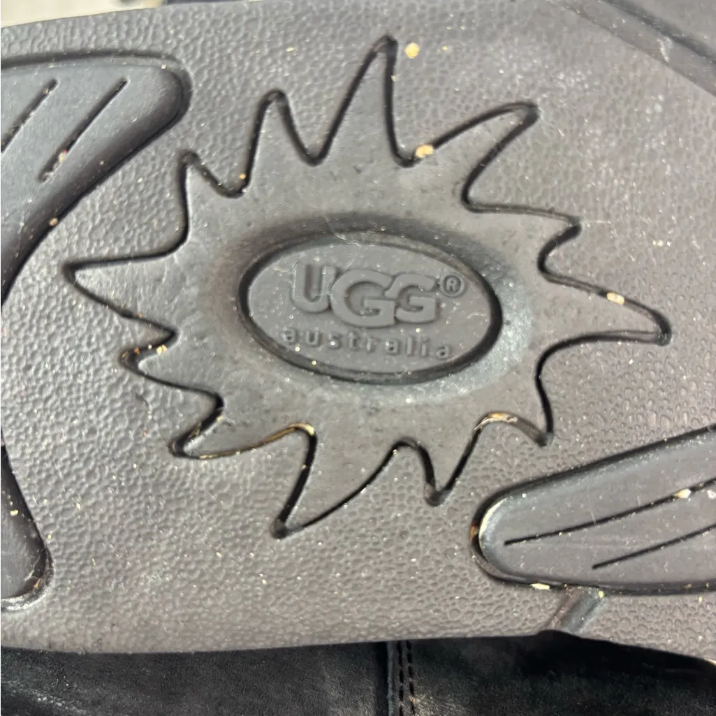 UGG 9 Genuine Sheepskin Shearling n Suede Tall Lace Up Boots Style 5163 - Image 9