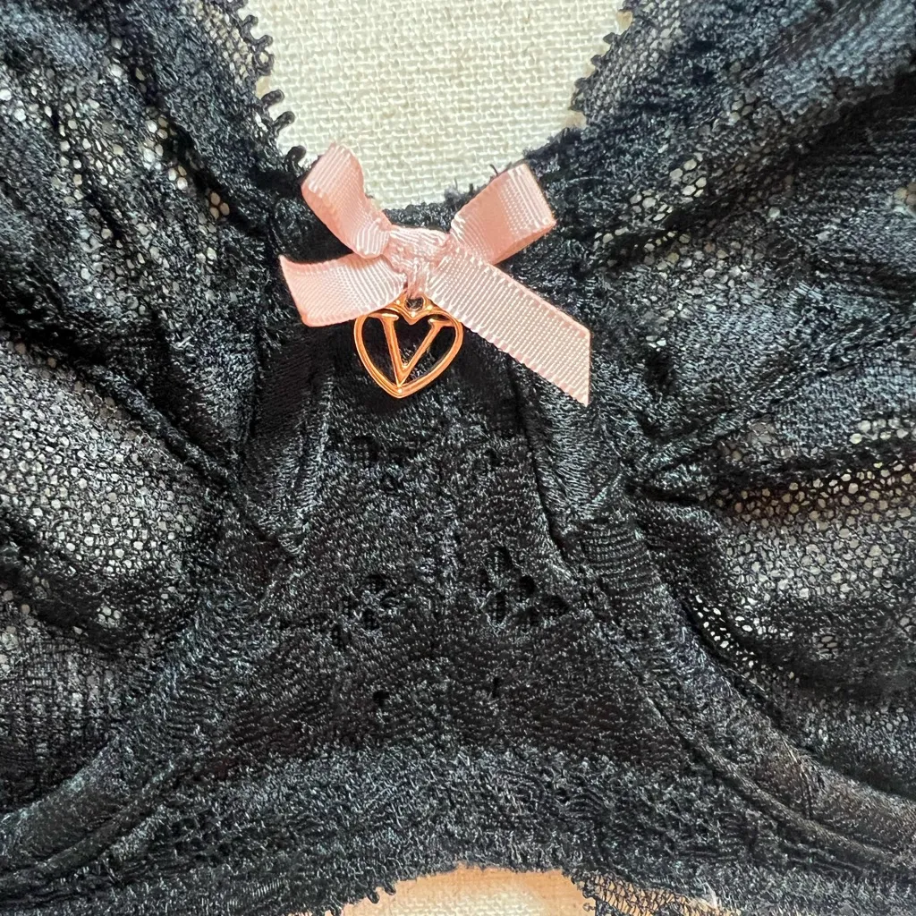 Victoria Secret Wicked Unlined‎ Balconette Bra
- Black  36DD - Image 4