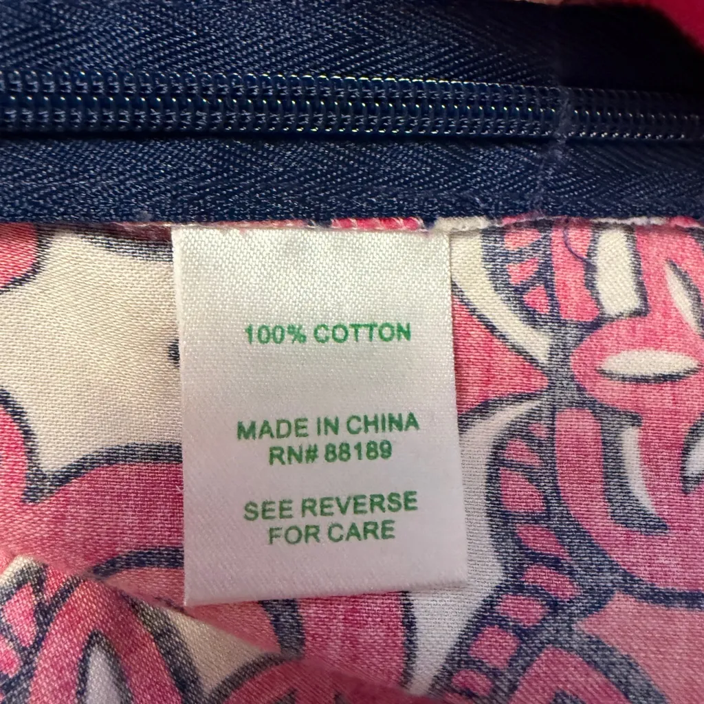 Lilly Pulitzer Ciara Tunic Bright Navy Brava Multi Chorus Girl Small Pink White - Image 3