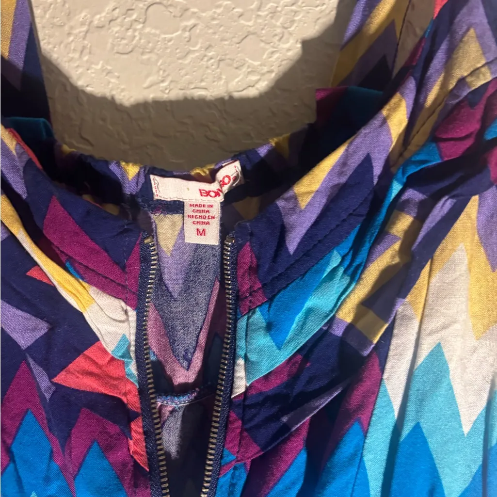 BONGO Multicolor Chevron Dress size medium - Image 9