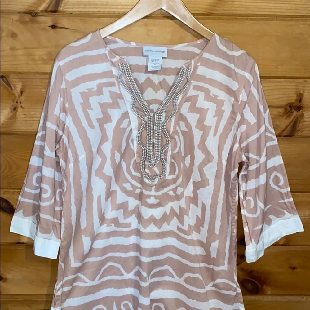 Soft Surroundings beaded swim cover tunic - Image 2