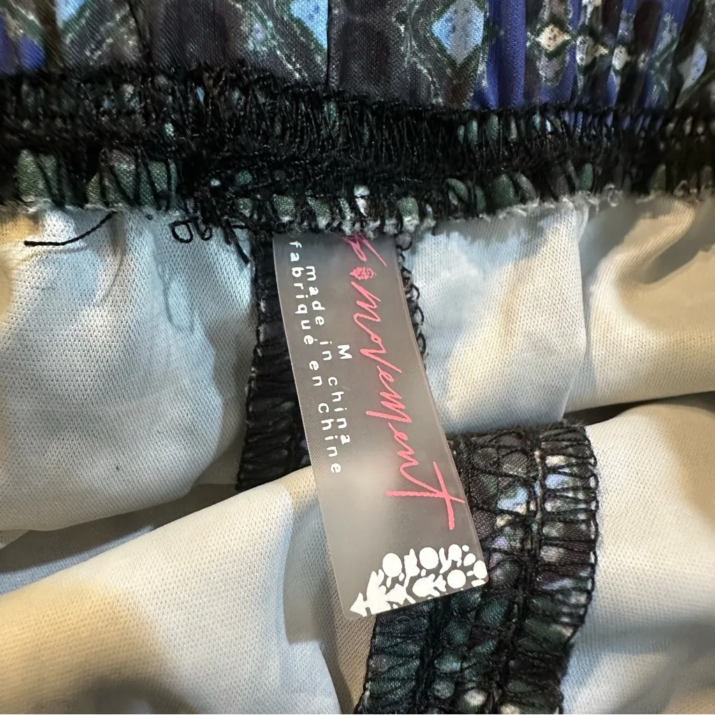 Free People Movement Next Round Shorts Blue Green Paisley Print Workout Size M - Image 8