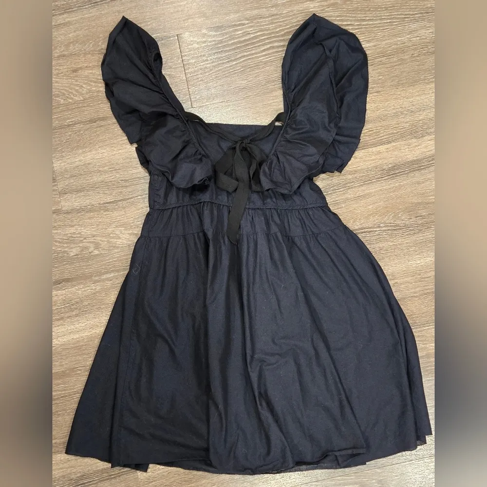 Peter Som Flutter Sleeve Black Babydoll Dress size 4 - Image 7