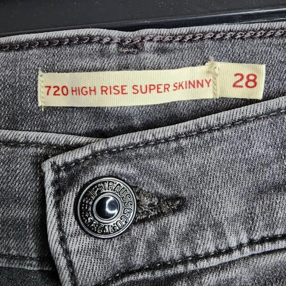 Levi's Womens Gray 720 High Rise Super Skinny Jeans 28 - Image 3