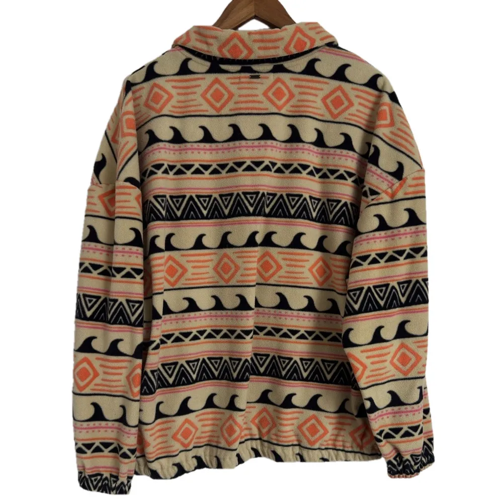 O'Neill Sierra Tribal Fleece 1/4 Quarter Zip Pullover w/ Pockets Women's XLarge - Image 2