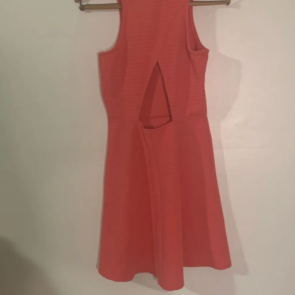 Vibrant Sleeveless Coral Mini Dress Pink - Image 5