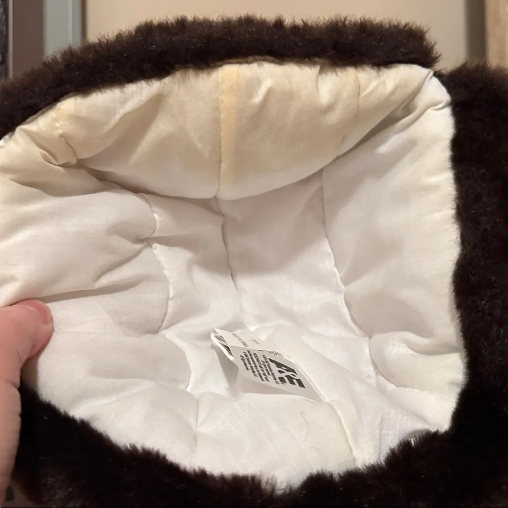 Duck Dynasty Pink Camo Faux Fur Trapper Hat Cap W/ Ear Flaps Brown - Image 12