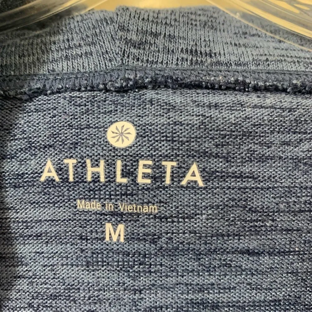 Athleta Blissful Cowl Neck Hoodie Sweatshirt Pullover Blue Top - Image 3