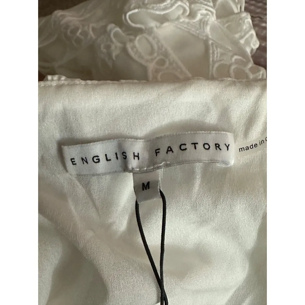 English Factory Sunset Color Block Tiered Maxi Dress Ruffle Sleeves Size M NWT - Image 5