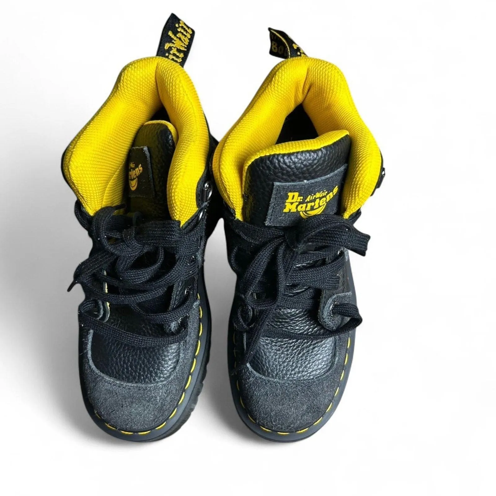 Dr. Martens Zuma Hiking Boots Size 5 - Black Yellow NWOT Combat Hiker Boots - Image 2