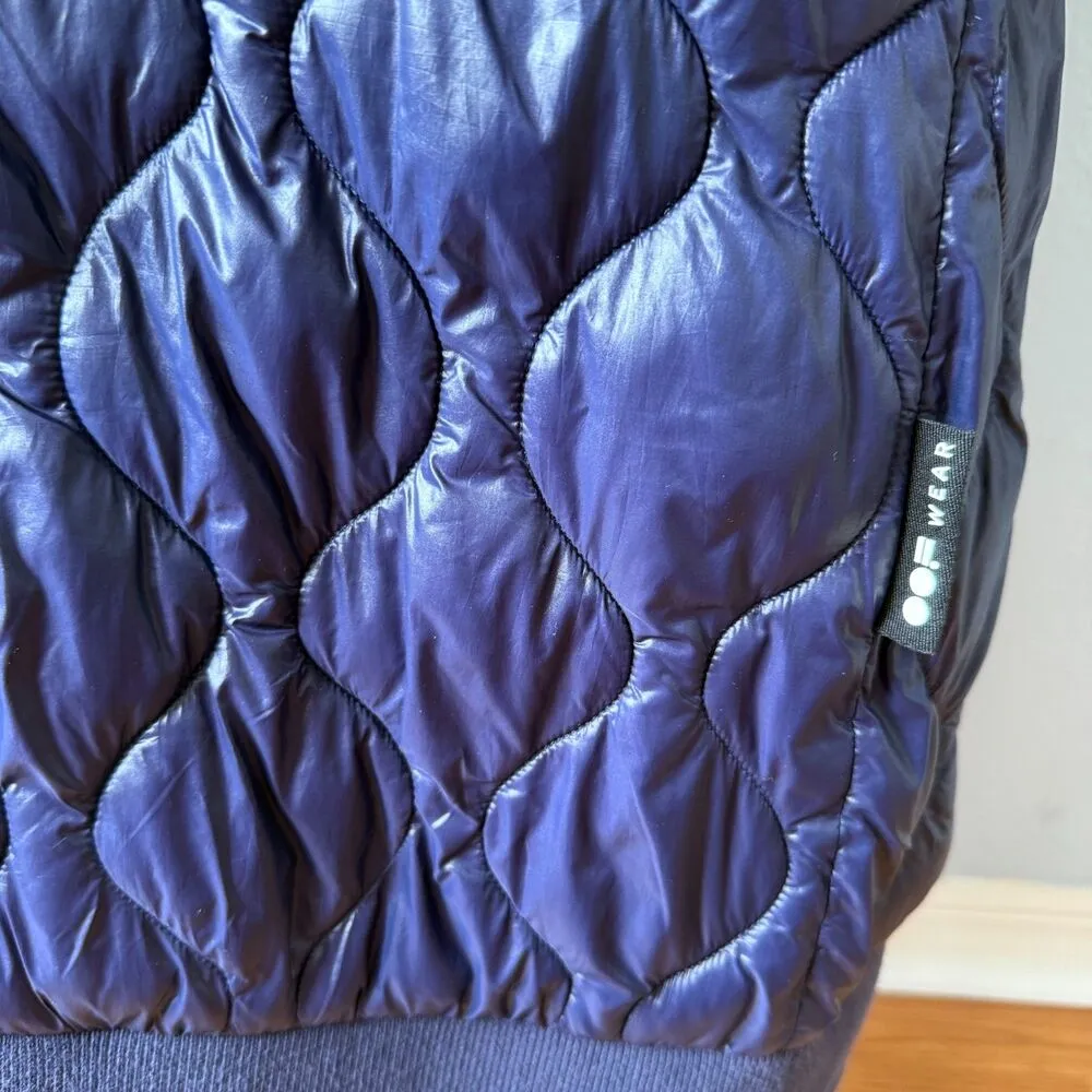 OOF Long Quilted Puffer Coat Black Size 10 - Image 7