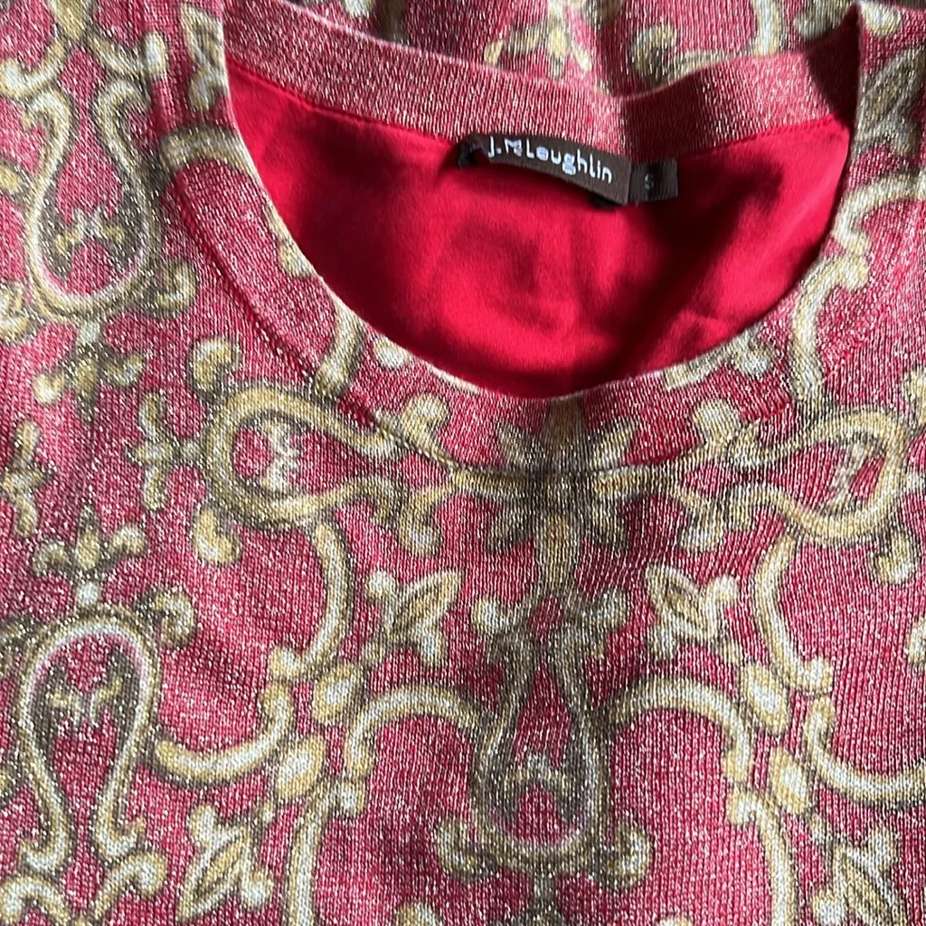 J.McLaughlin Shimmer Printed Metallic Dress - Image 3