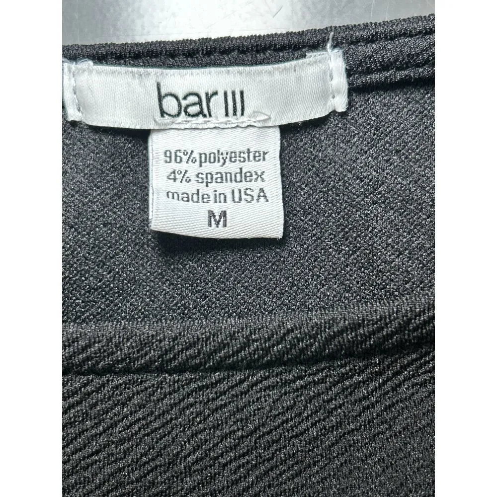 Bar III Black 3/4 Bell‎ Sleeve Blouse Top Size M Stretch Minimalist - Image 4
